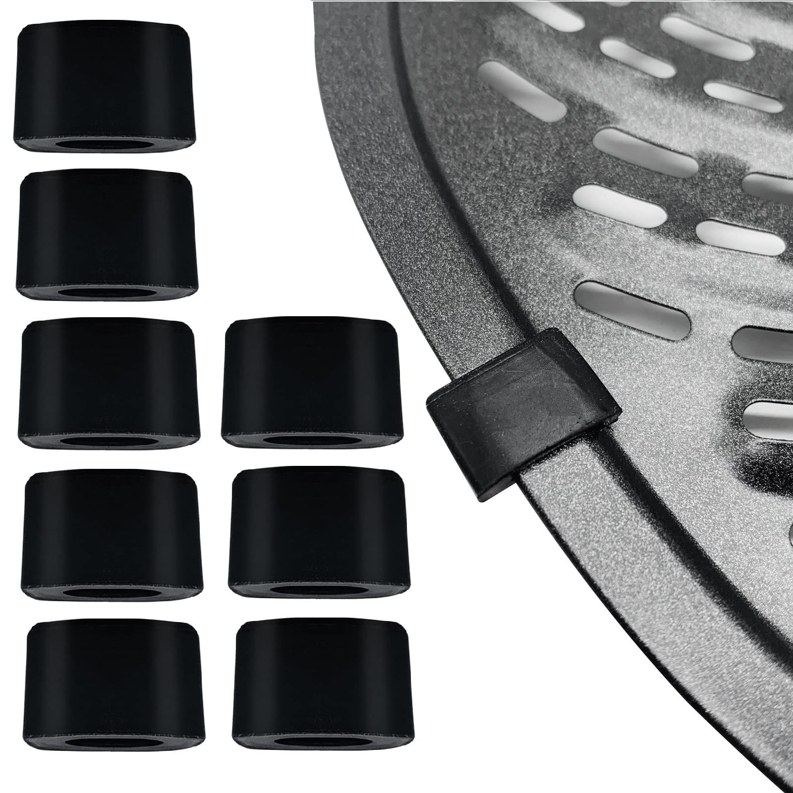16-Pack Air Fryer Rubber Bumpers - Silicone Anti-Scratch Protectors For Square Or Round Air Fryer Baskets - View #7