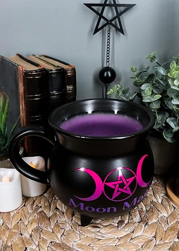 Miniatura 8 de Ebros Wicca Magia Magia Triple Luna Magia Reducción Mágica Caldero de porcelana cocida Cuenco en forma de taza o taza grande de 32 oz con asa Cacao