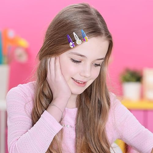 Miniatura 5 de PinkSheep Pinzas para el pelo de mariposa de unicornio para niñas, 8 pares16 paquetes de accesorios para el cabello de niña pequeña, horquillas de