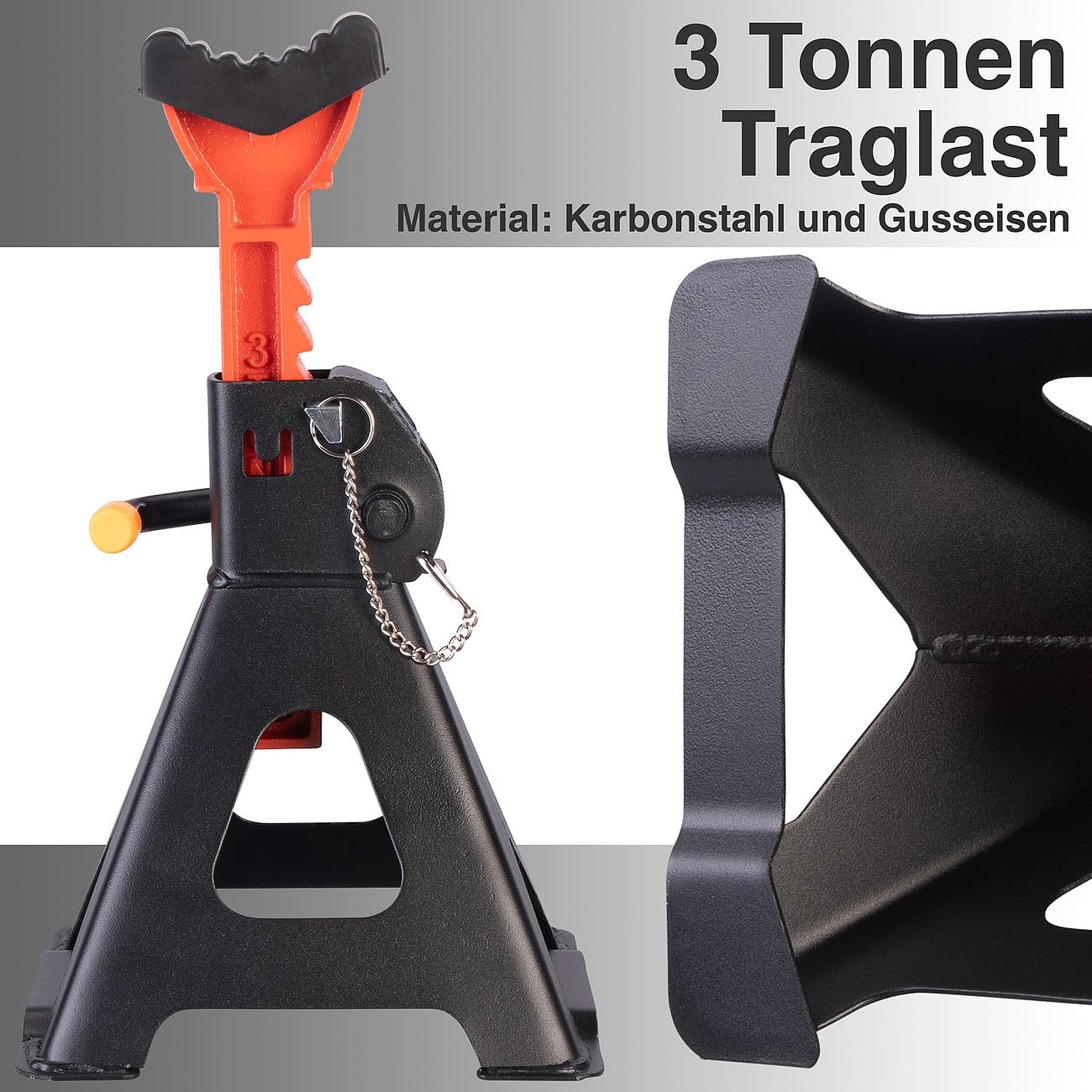 2 chandelles à crémaillère pour voiture jusqu'à 3 t [AGT]