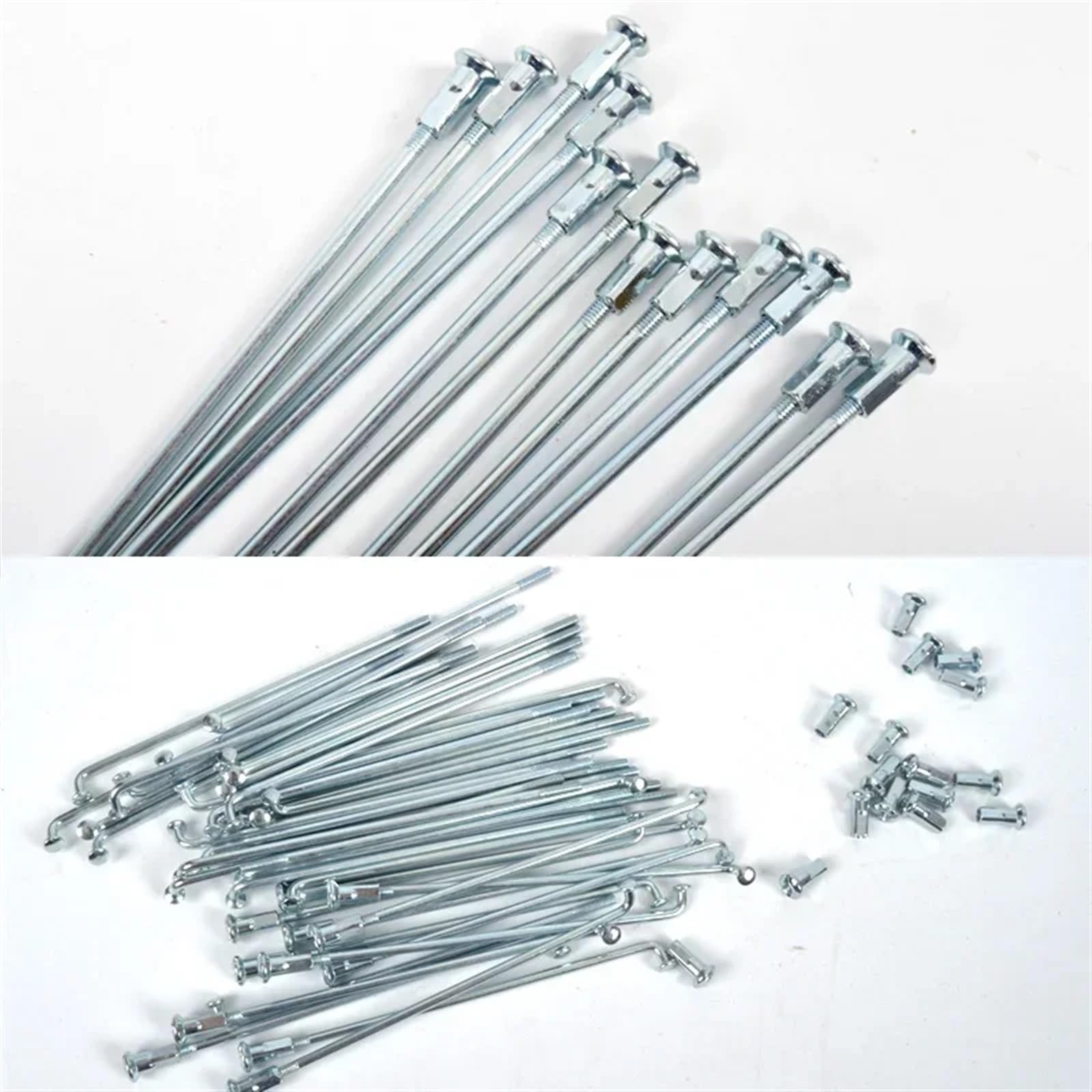 Fahrradspeichen 12g Schwarz - 36 Stück Kohlenstoffstahl Speichen Für E-Bikes