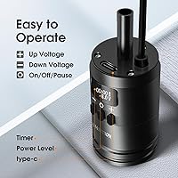 Vista 4 de Ambition Agarre de batería de tatuaje 2 en 1 - Mango de control inalámbrico, pantalla digital eléctrica, interfaz RCA de agarre de aguja especial