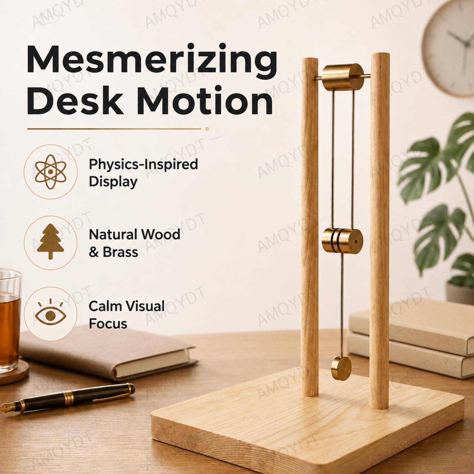 Péndulo Doble Caótico, Péndulo Doble Caótico De Madera, Escultura De Movimiento Físico para Escritorio De Oficina, Estudio En Casa, Demostración Stem