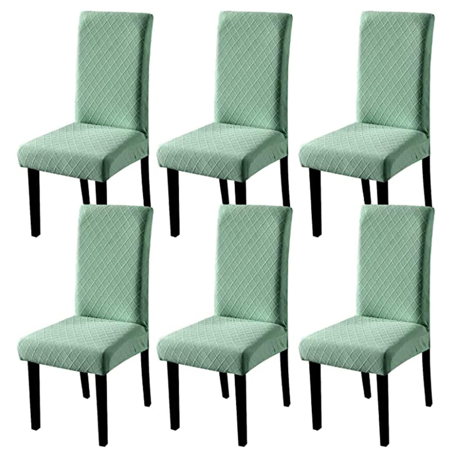 NMVAWIPT Stretch Parsons Dining Chair Covers, Removable Washable Elastic Slipcovers, For Restaurant, Hotel, Ceremony(18#,6pcs)