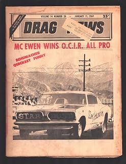 Drag News Vol. 14#28-1/11/1969-NHRA/AHRA-Schumacher Quickest Funny Car cover-VF