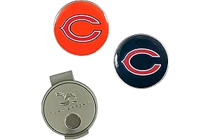 Magnetic Golf Ball Marker Holder with Hat Clip & Two Golf Ball Markers