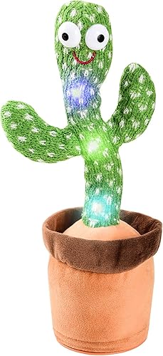 Ninuo Cactus bailarín juguete de peluche electrónico Tiktok juguete de peluche electrónico que repite lo que dices juguetes de grabación sacude