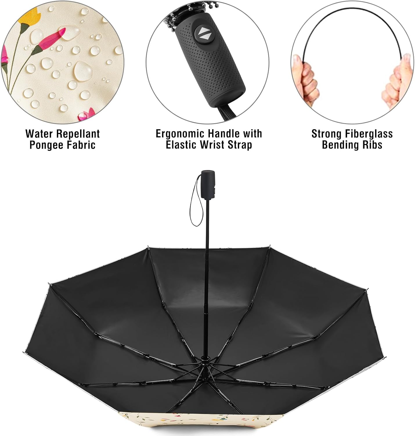 G4Free UPF 50+ UV Protection Travel Umbrella 42/46 Inch Auto Open Close image 4