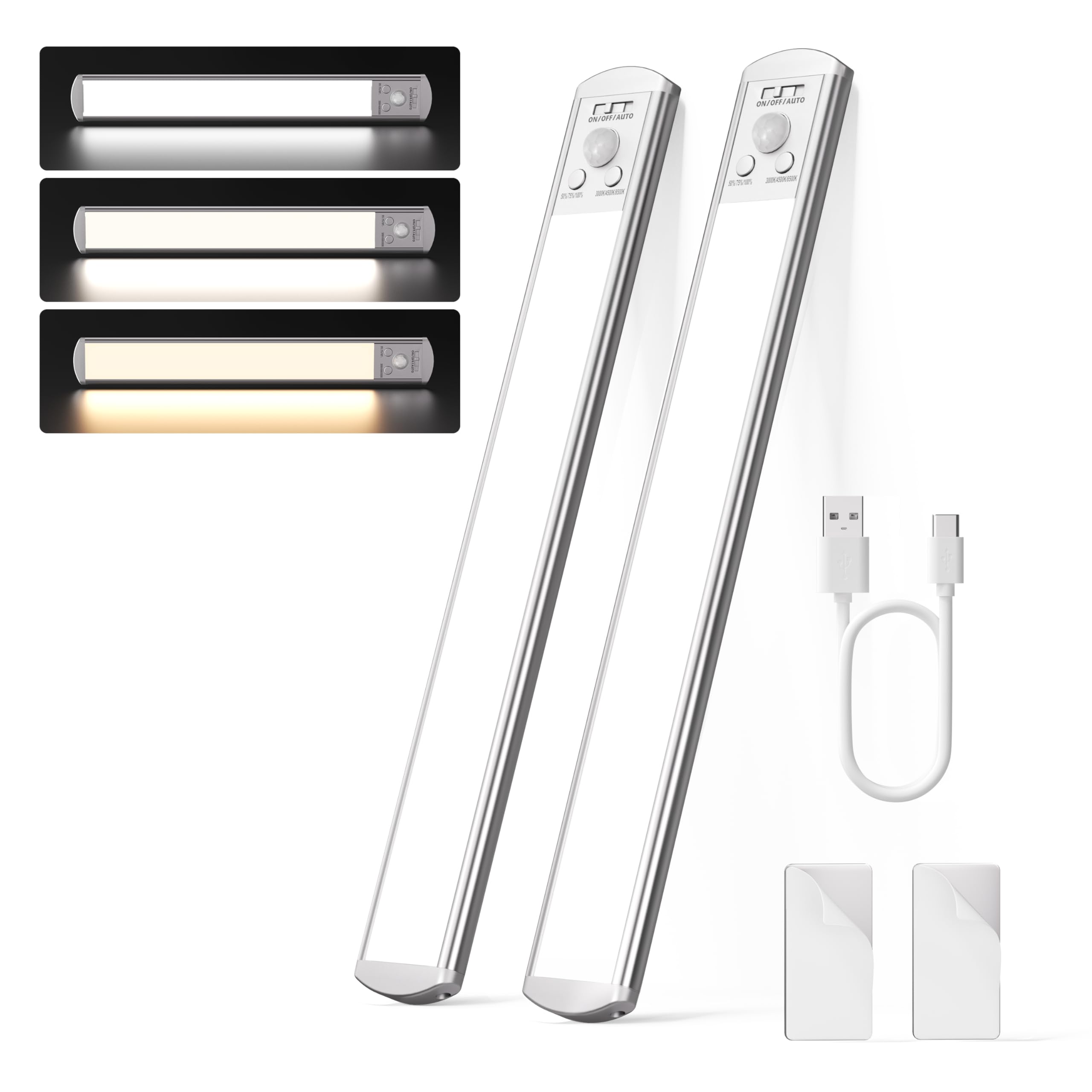 Amazon.com: Joyzy 2 Pack Rechargeable Under Cabinet Lighting