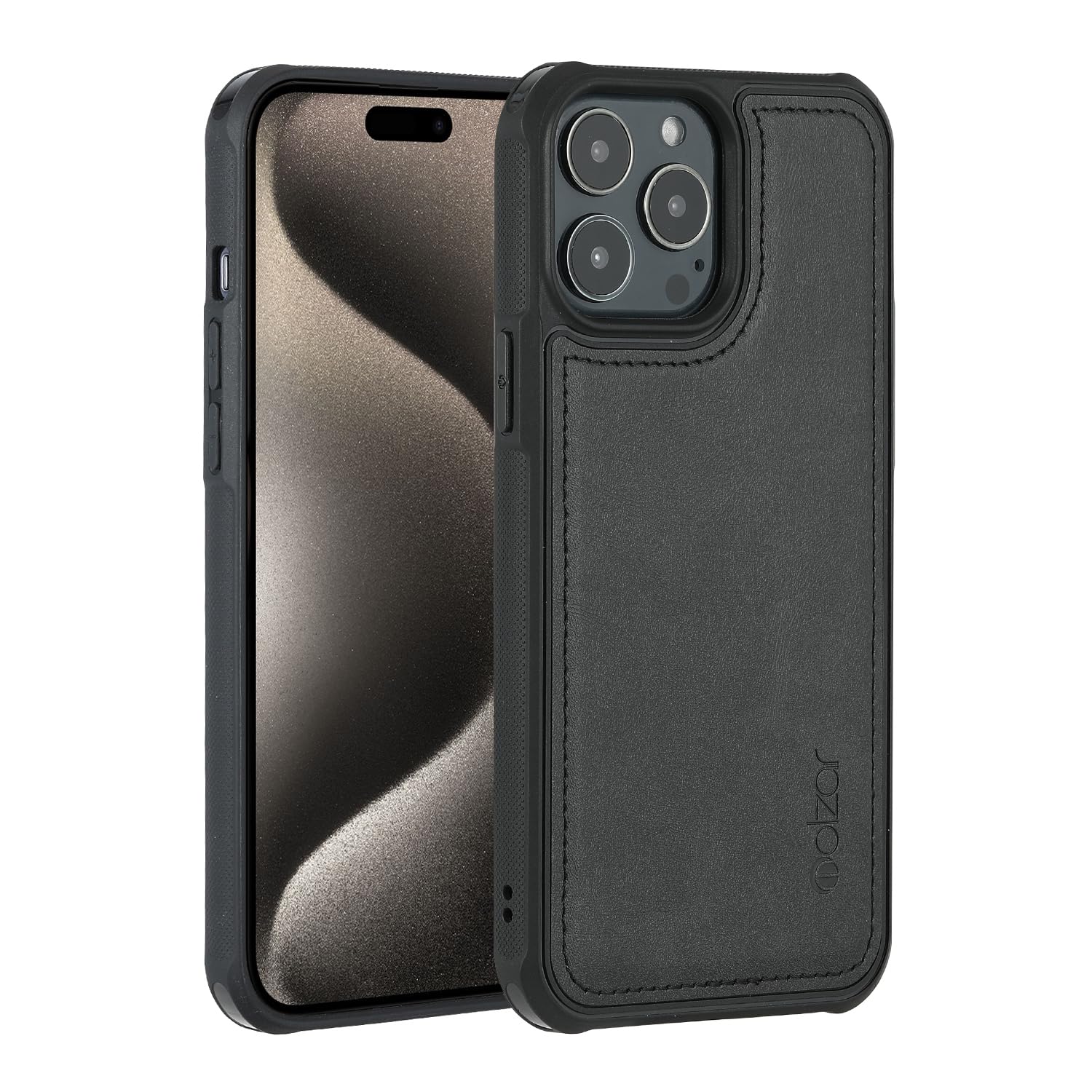 Cover Molzar Per IPhone 15 In Vera Fibra Di Carbonio Forgiata: Bordi Bicolore Aderenti, Magneti Integrati Per MagSafe. Protezione Anti-caduta, Nero/rosso. - 2