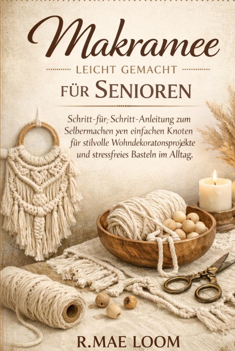 Makramee leicht gemacht für Senioren: Schritt-für-Schritt-Anleitung zum Selbermachen von einfachen Knoten für stilvolle Wohndekorationsprojekte und stressfreies Basteln im Alltag.