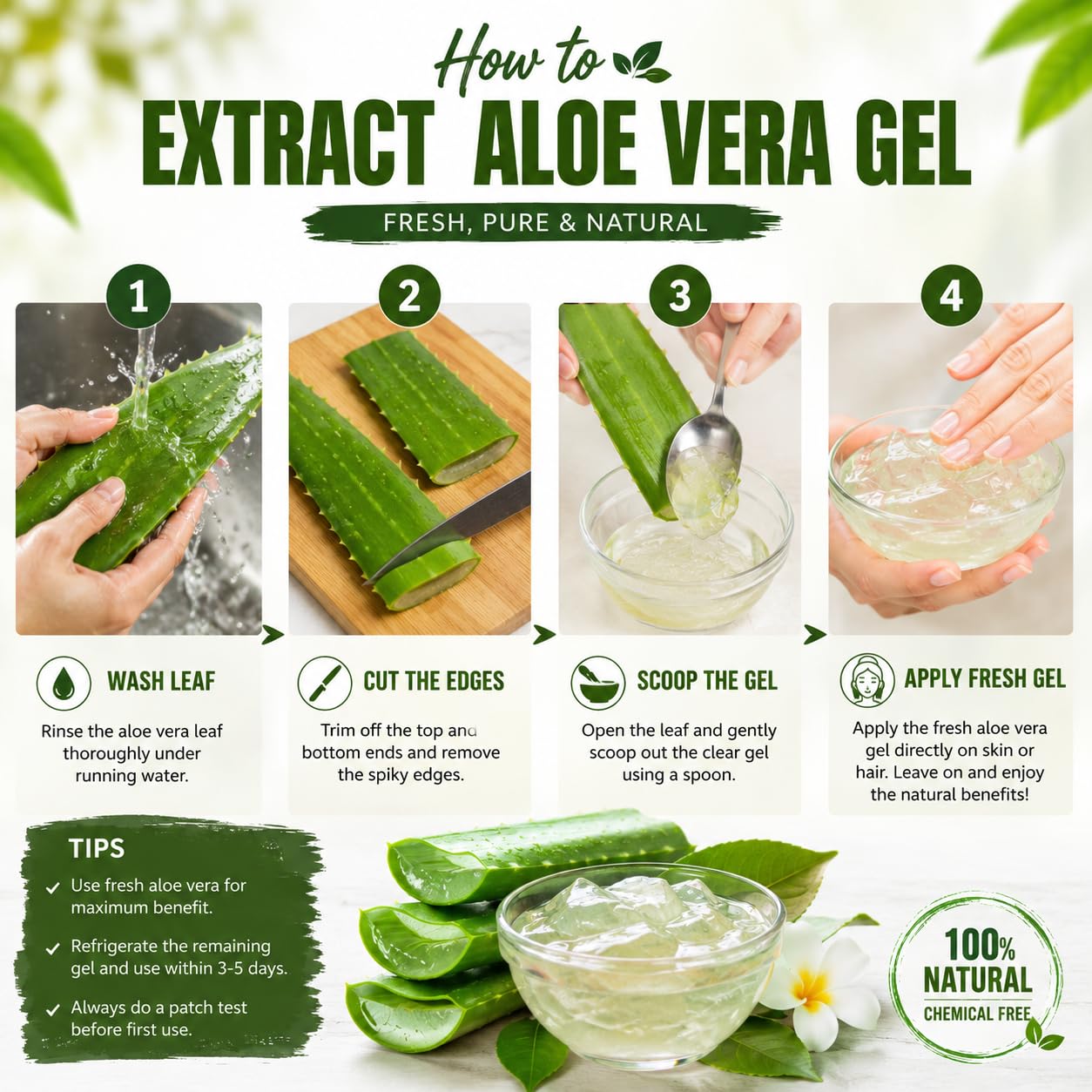 Fresh Organic Aloe Vera Leaf 200g | Farm Fresh | Natural | Chemical-Free | Raw Aloe Barbadensis Leaf — Amazon image 5