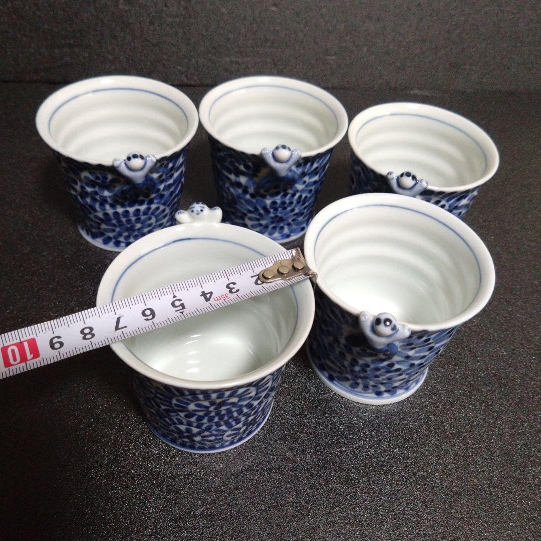 Amazon.co.jp: 波佐見焼 林九郎窯 一閑人湯呑み5個 レストラン 喫茶店