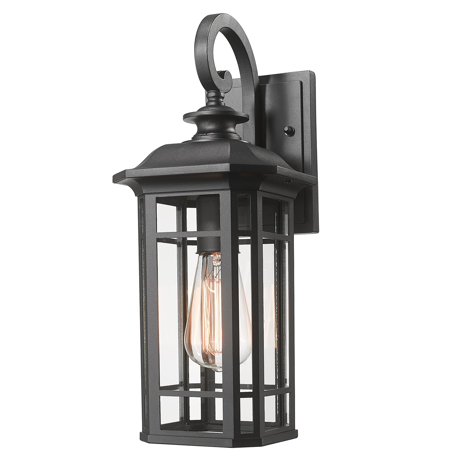 Outdoor Porch Lights Wall Mount Outdoor Wall Light Fixtures Exterior Lights for House Black Lantern Cage Coach Carriage