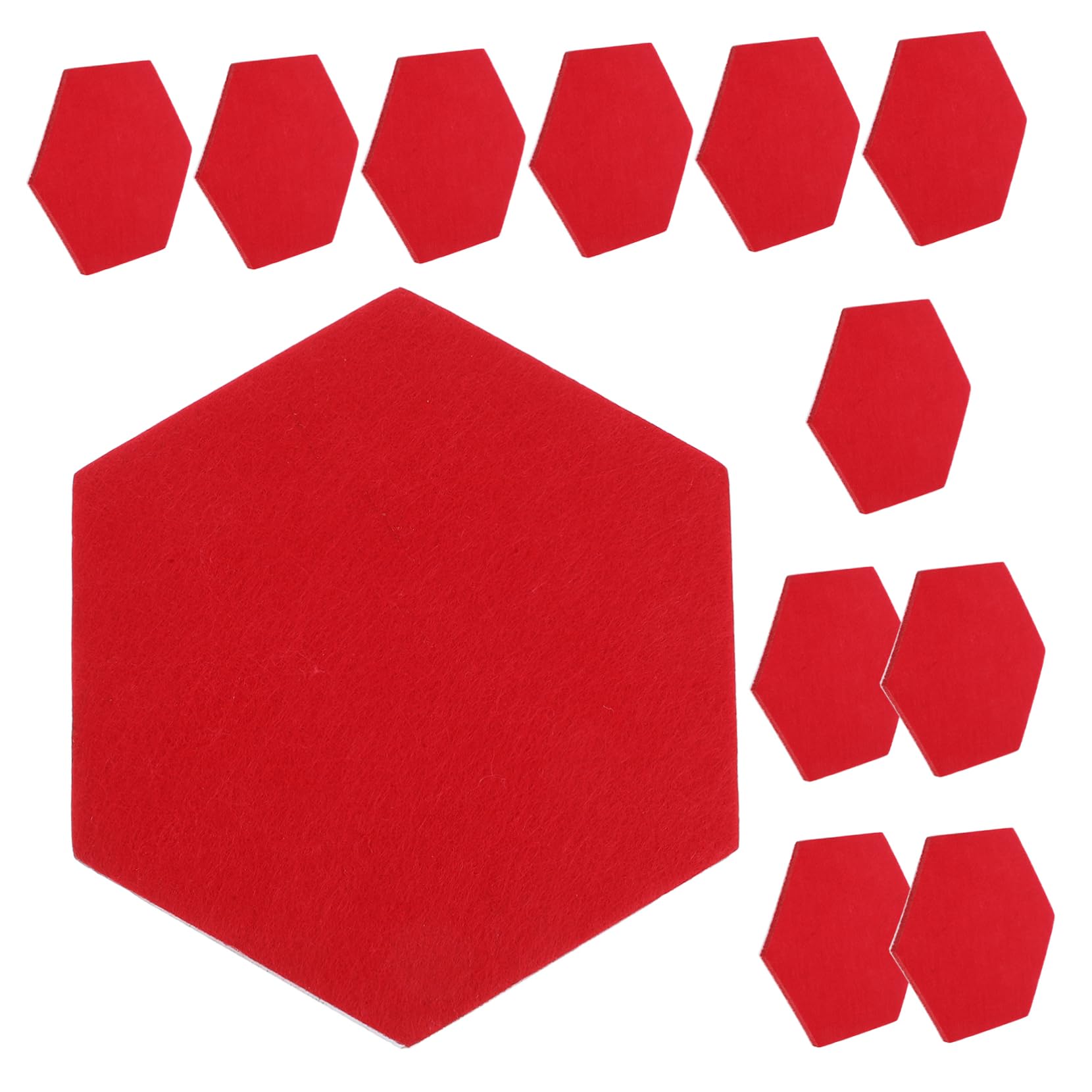 HOMSFOU 12pcs Self-Adhesive Hexagon Felt Board Tiles Stylish Acoustic Panels for Living Room Wall Decor Functional Bulletin Board for Photos and Notes Easy Installation Without Tools