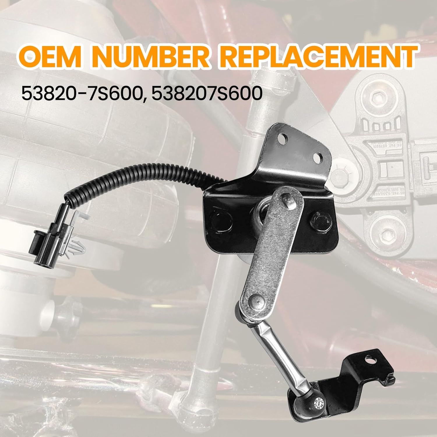 MILLISEC Rear Suspension Ride Height Level Sensor Compatible with 2005-2015 Armada, Infiniti QX56 Car Height Sensor OE Replace# 538207S600