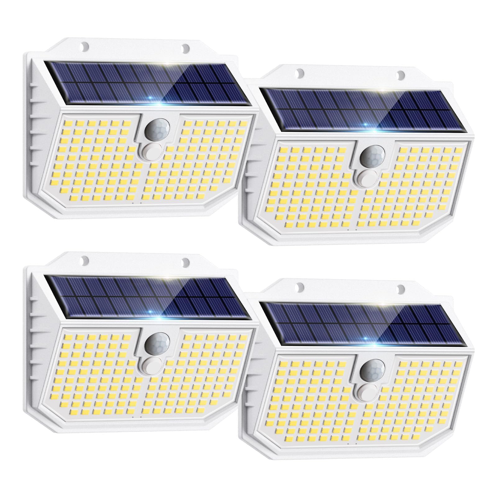 nipify Outdoor Solar Lights,Upgraded 5000K Neutral Solar Security/Wall Light, 3 Modes Motion Sensor and IP65 Waterproof Solar Lights Outdoor Garden for Outside Driveway Porch Garage Backyard (4 Pack) — view 9
