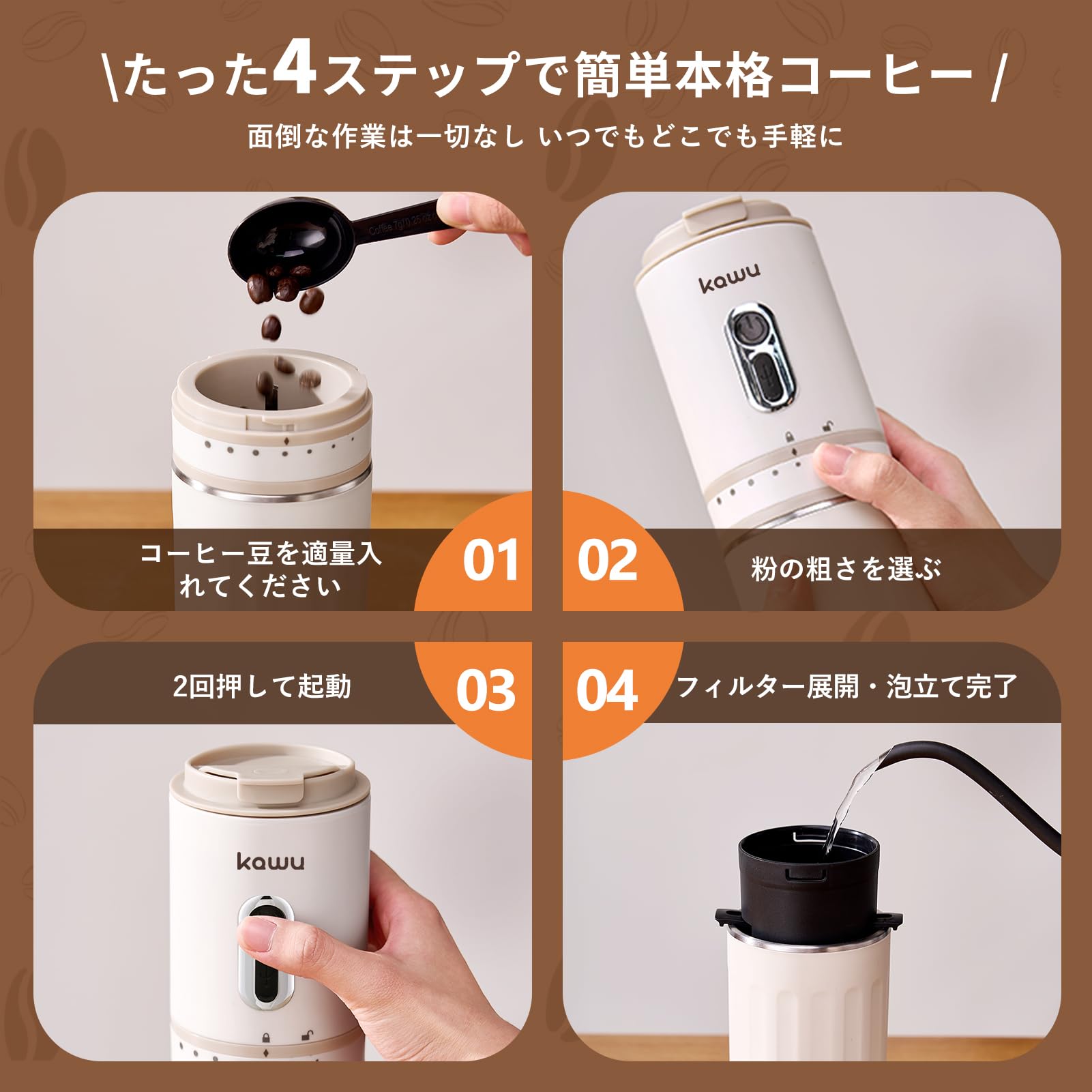 コーヒーミル　ホワイトダブル Amazon | 電気コーヒーミルコーヒーミル【カップ、フィルター
