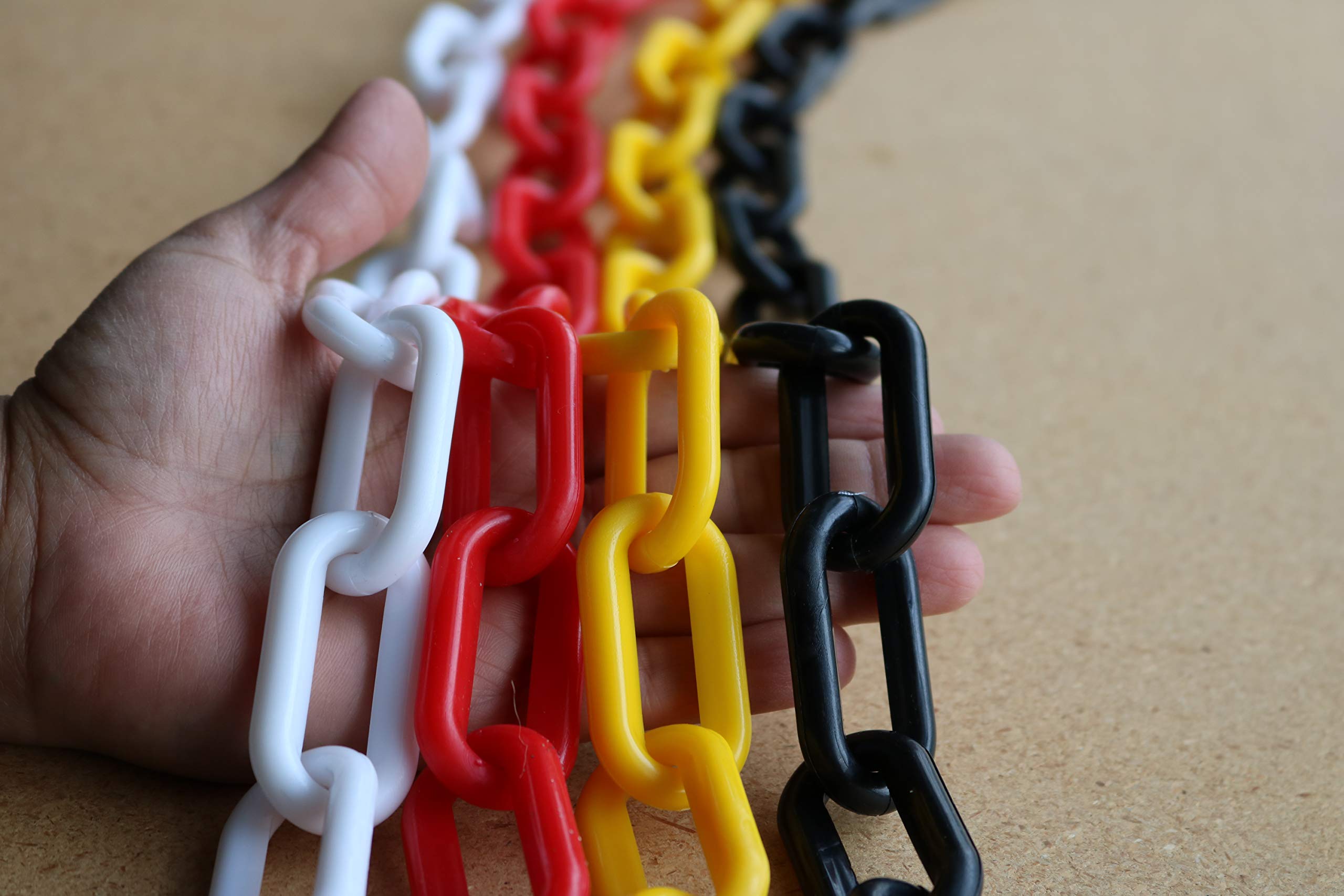 RCH Hardware CH-P55-08-WHT-3 Plastic Barrier Chain, White (3 Feet)