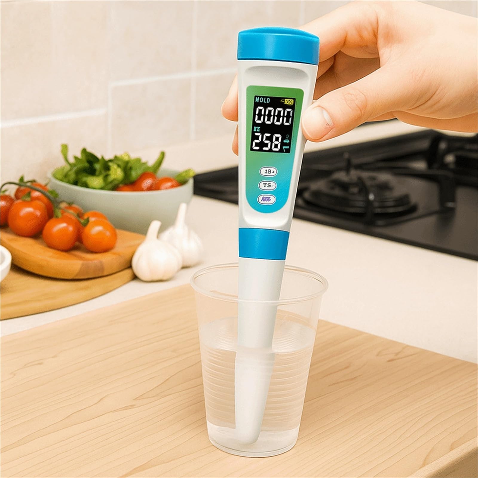 Misuratore di PH LCD retroilluminato, Tester di PH multiparametro ad Alta precisione, Display Digitale 2 in 1, misuratore di Temperatura, monitoraggio Acqua