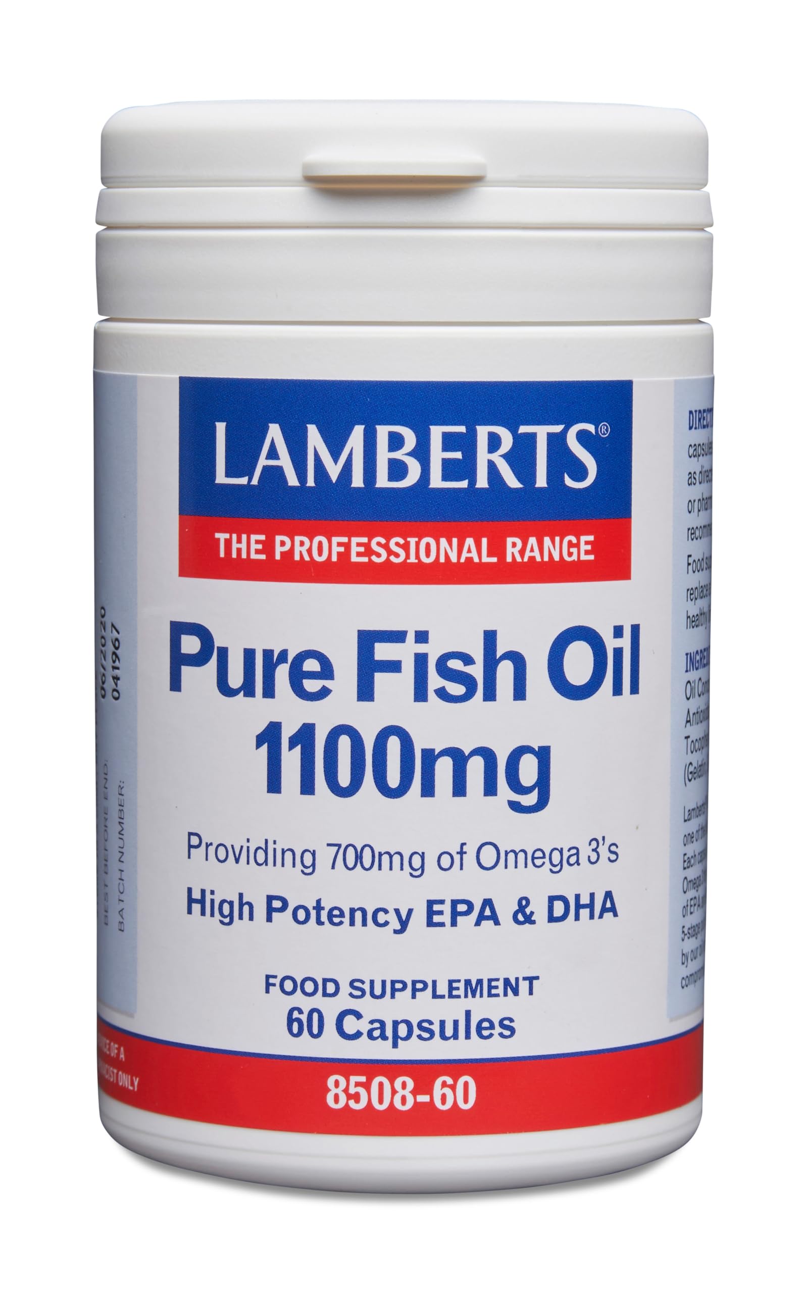 Lamberts Aceite De Pescado 1100 Mg, 60 Cápsulas, 100 ml