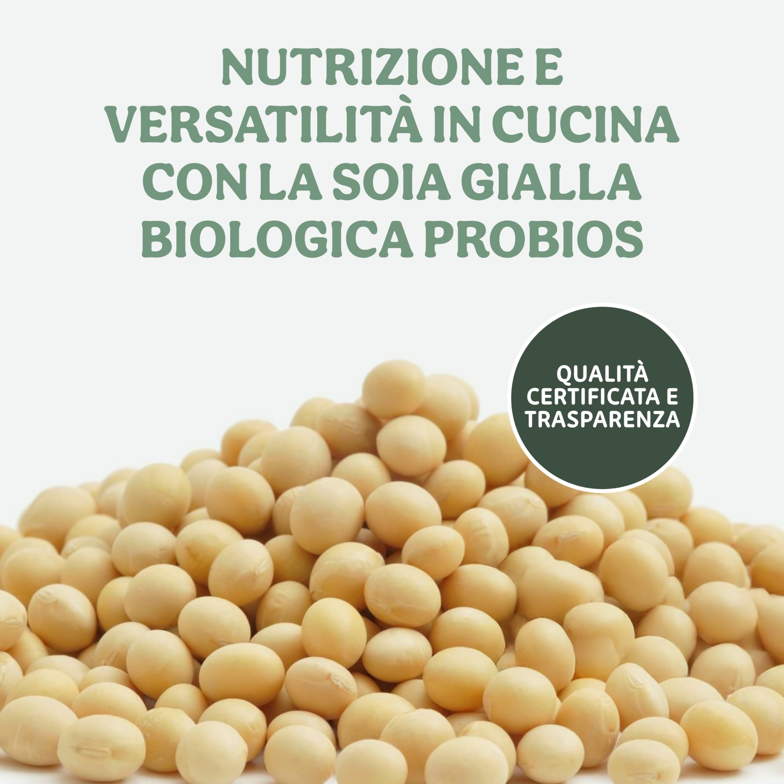 Probios Soia Gialla Biologica - Fagioli di Soia Ricchi Di Proteine ​​- Naturali e Vegetariani - Perfetti Per Adulti e Bambini - Confezione Da 5 Kg