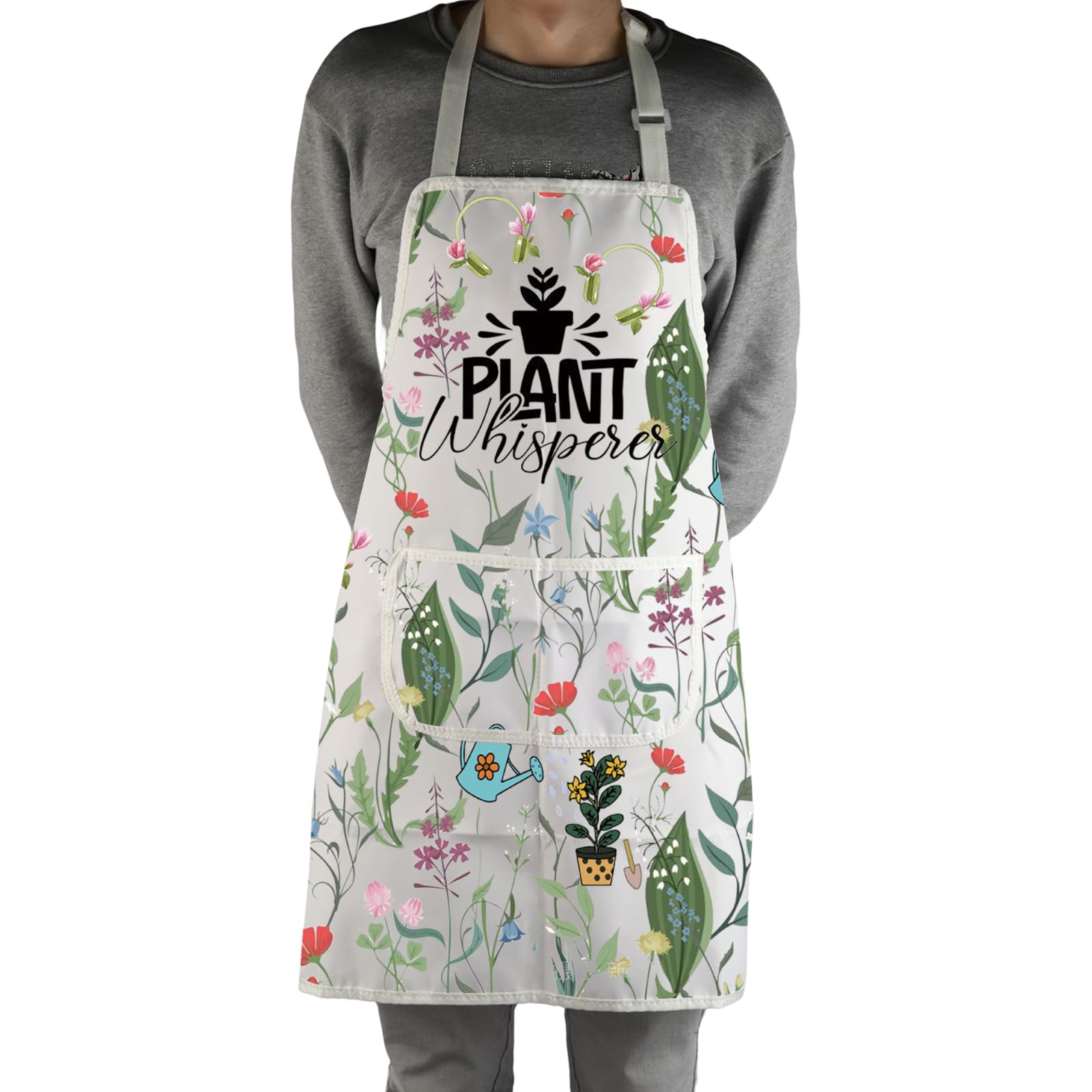 MBMSO Delantal de jardinería de plantas, delantal susurrador de plantas para regalos de jardinero, delantal de plantas para mamá, regalo para amantes de las plantas