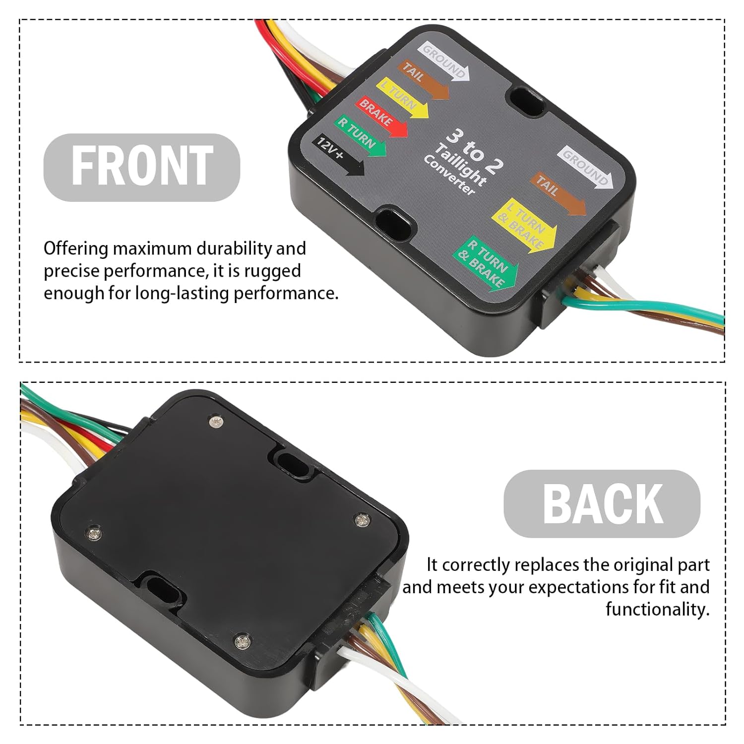 4-Pin Trailer Wiring Harness 56335 Compatible with Escape S SE SEL Titanium 2013-2016, 4 Way Flat Output Trailer Wire Towing Hitch