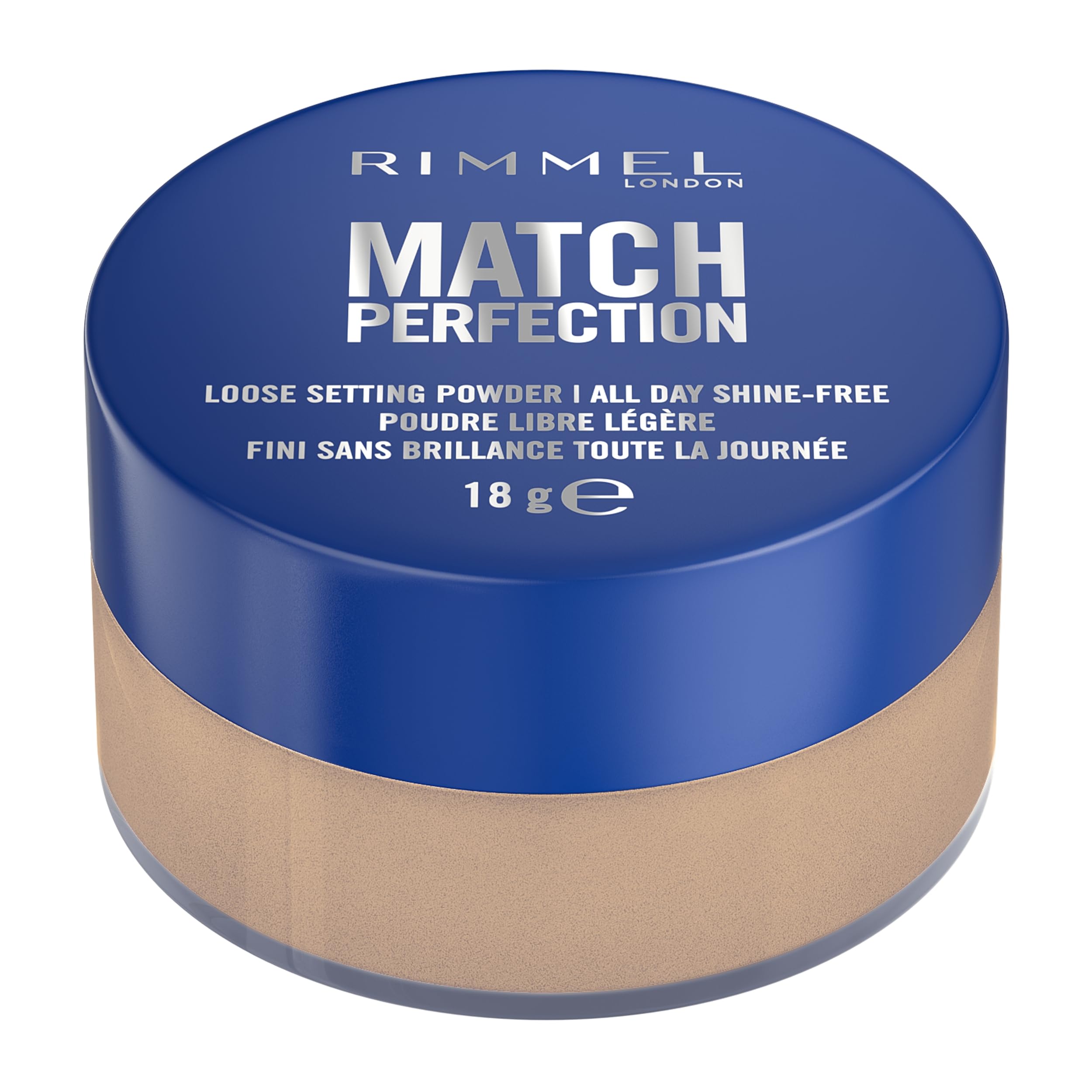 RimmelMatch Perfection Loose Setting Powder, 002 Translucent Honey, Lightweight & Breathable, Matte Finish, Vegan-Friendly Makeup, 18g