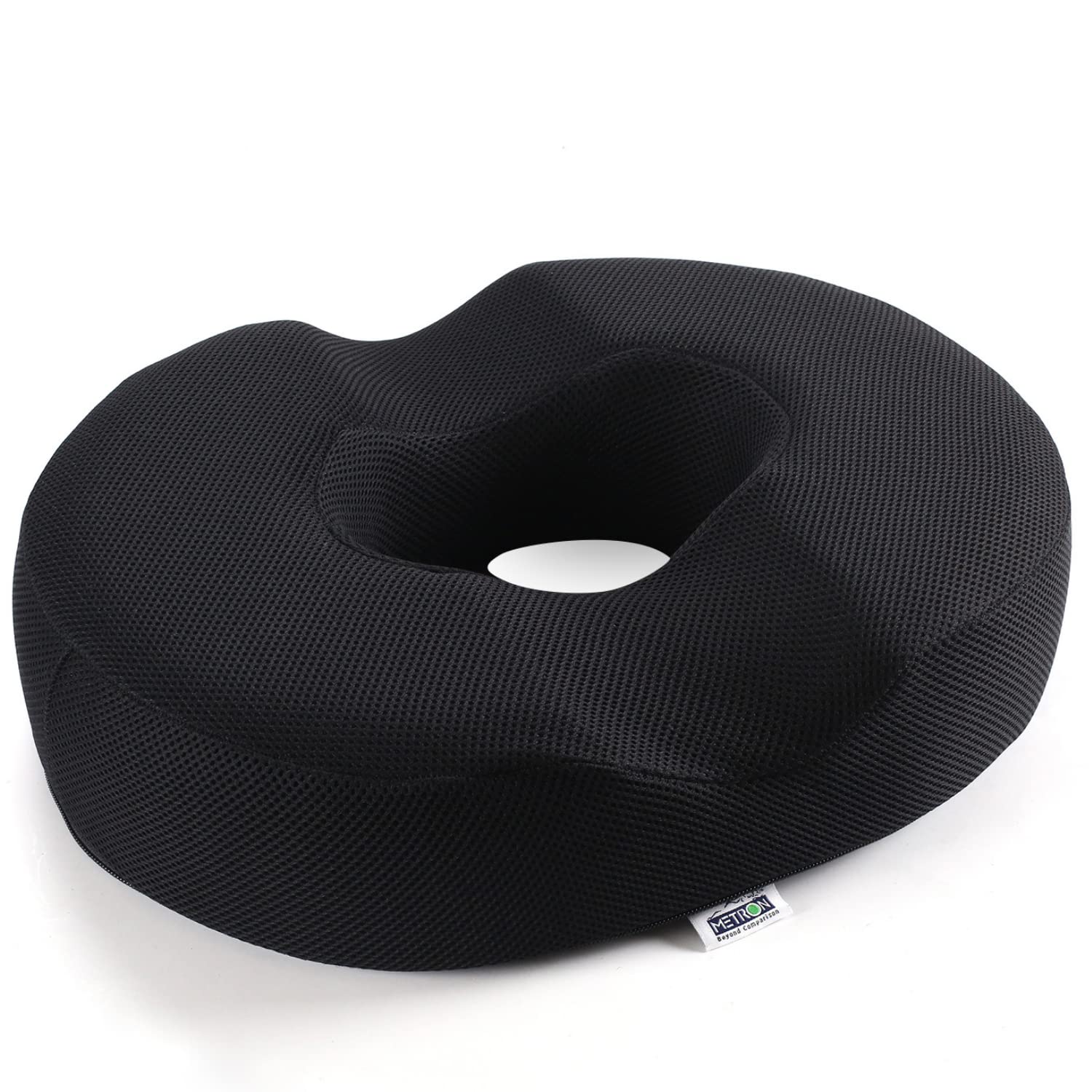 METRON Foam Donut Pillow For Tailbone Pain Relief|Helps In Pregnancy Coccyx Piles Hemorrhoid & Postpartum|Orthopedic Ring Seat Cushion For Fistula|Extra Thick|Medium Firm|Removable Washable Cover (B09VY6NZD5) Amazon Price History, Amazon Price Tracker