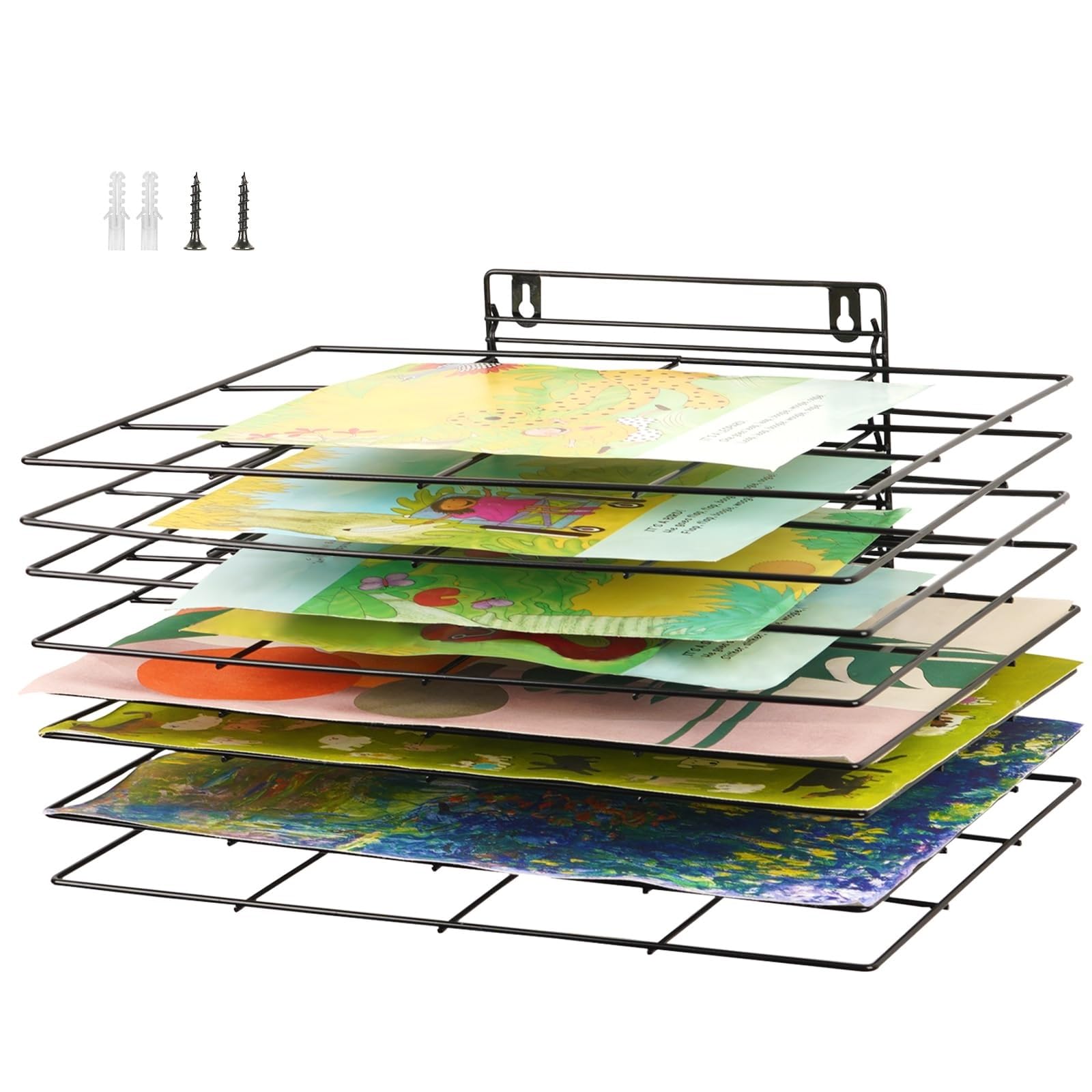 Aioneer Steel Drying Painting Racks, Art Drying Rack For Classroom Paint Drying Rack Small Art Drying Rack Wall Art Storage Rack With 8 Removable Shelves For Classrooms And Art Studios,8 Shelves