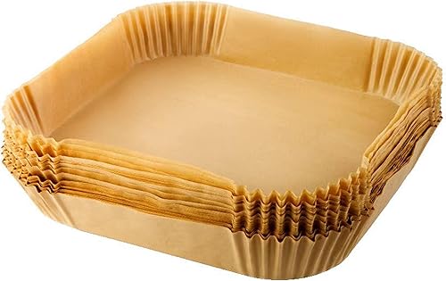 Miniatura 6 de Forro de papel desechable para freidora de aire de 7.9 pulgadas para vórtice instantáneo, 100 forros cuadrados de pergamino para Cosori, accesorios