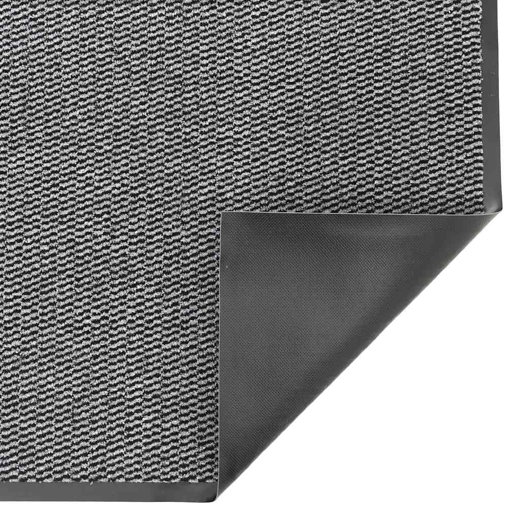 Zerbino antracite, 90 x 120 cm, robusto polipropilene tuftedato, antiscivolo, fondo in PVC, design moderno, per ingresso, corridoio e terrazza coperta