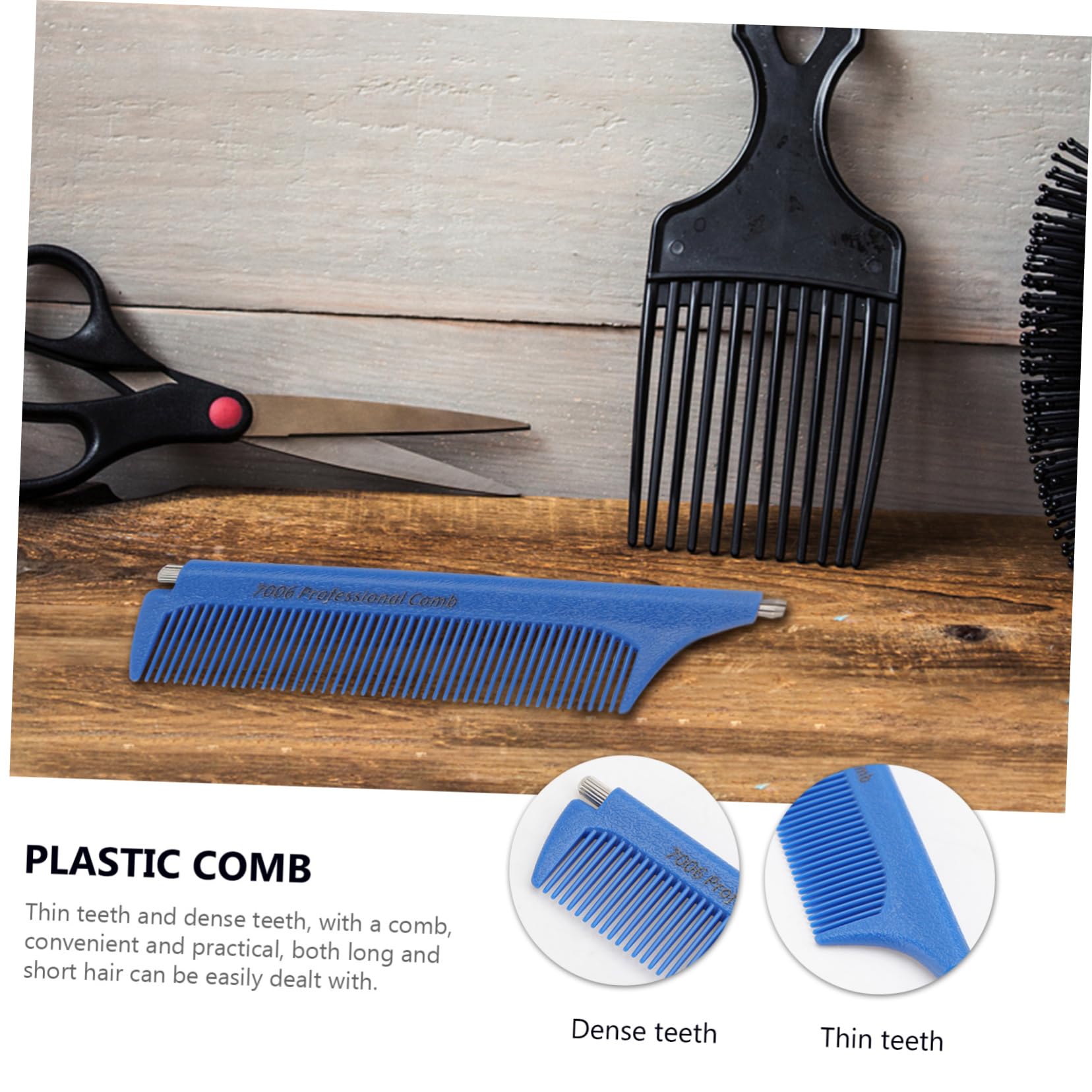 3piezas Peine De Peluquería Retráctil De Plástico Para Estilismo Casa y Salón Diseño Elegante y Color Aleatorio