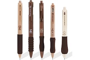 5Pcs Coffee Gel Pens Aesthetic Writing Pens For Journaling And Note-Taking