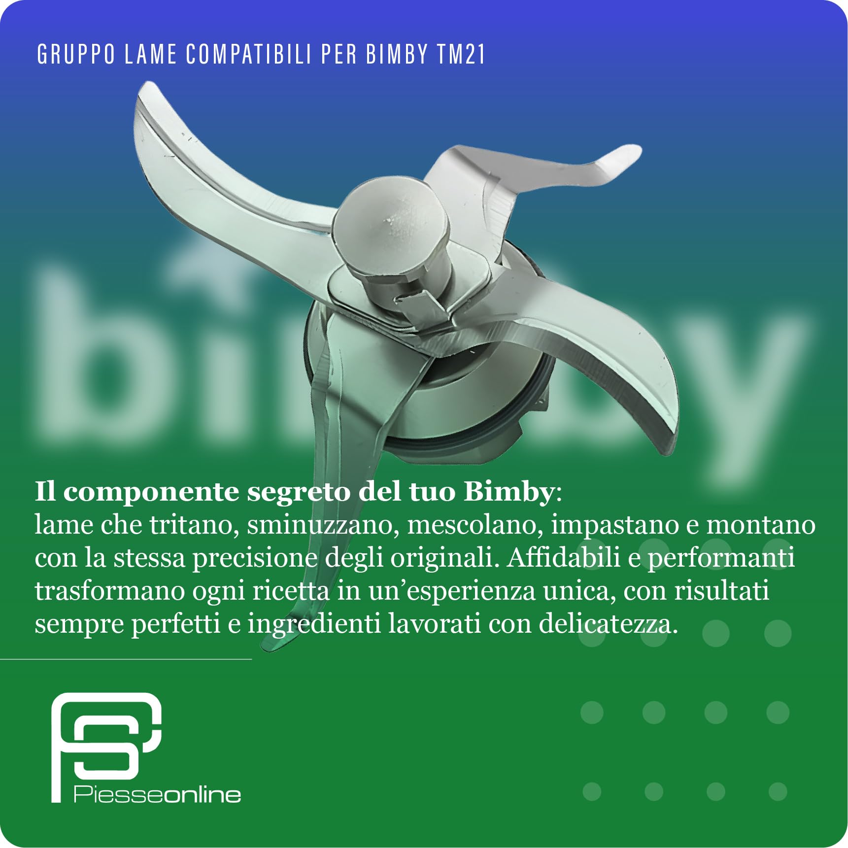 Grupo de Cuchillas Compatible con Bimby TM 21 - Material Acero - Cantidad 1