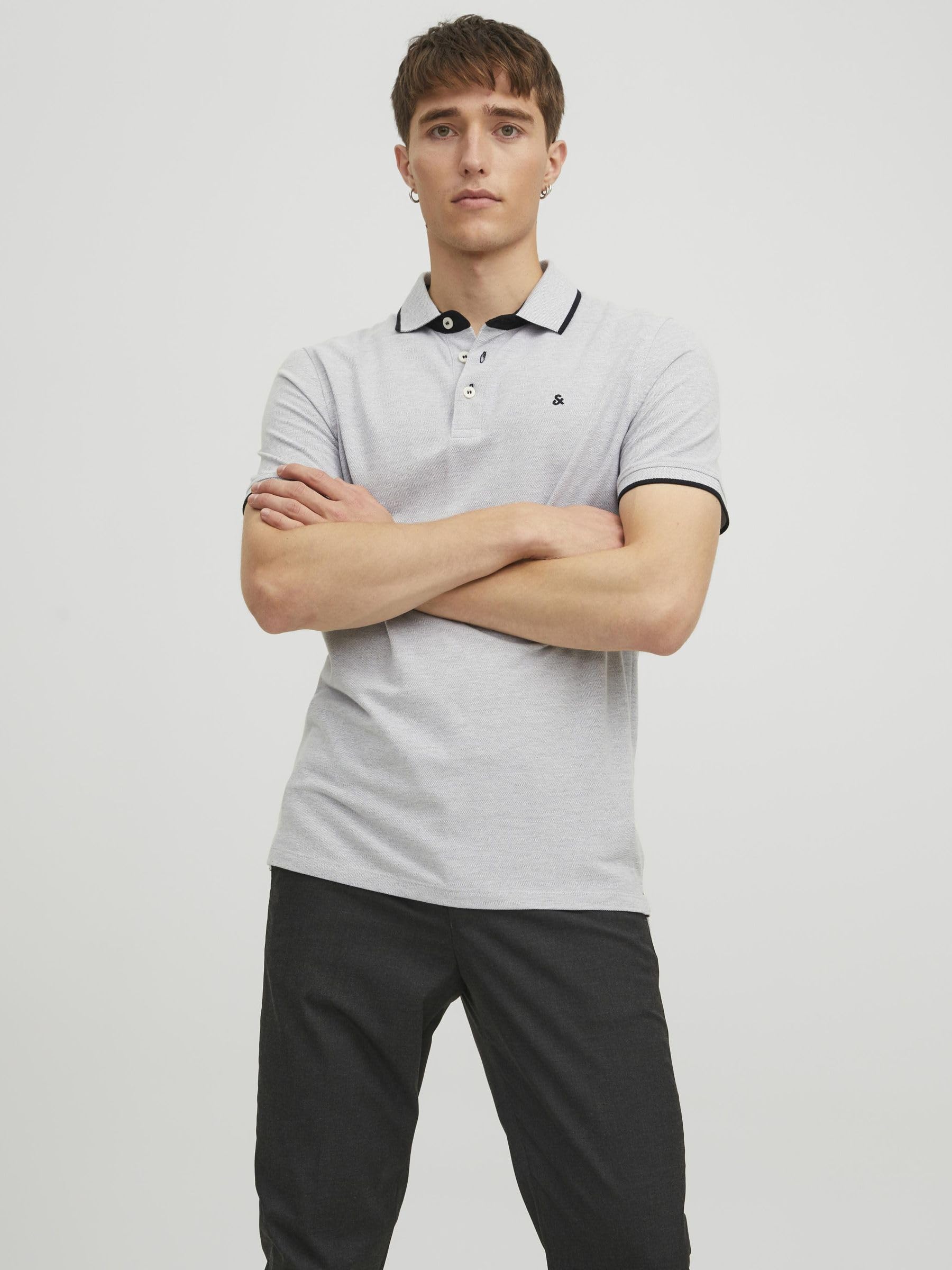 JACK & JONES Polo Plain Shirt Collar Polo
