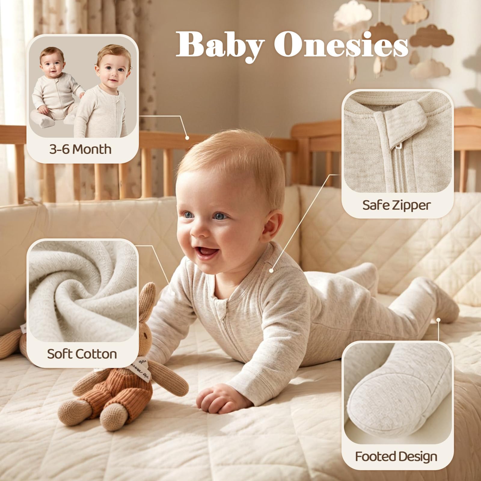 Set Regalo Neonato Nascita Bimbo Bimba, Pagliaccetto Coperta Bavaglino Doudou Cappello Neonato Calzini Giocattoli Peluche Biglietti Borsetta in Feltro, Regalo Neonato Nascita Baby Shower Unisex