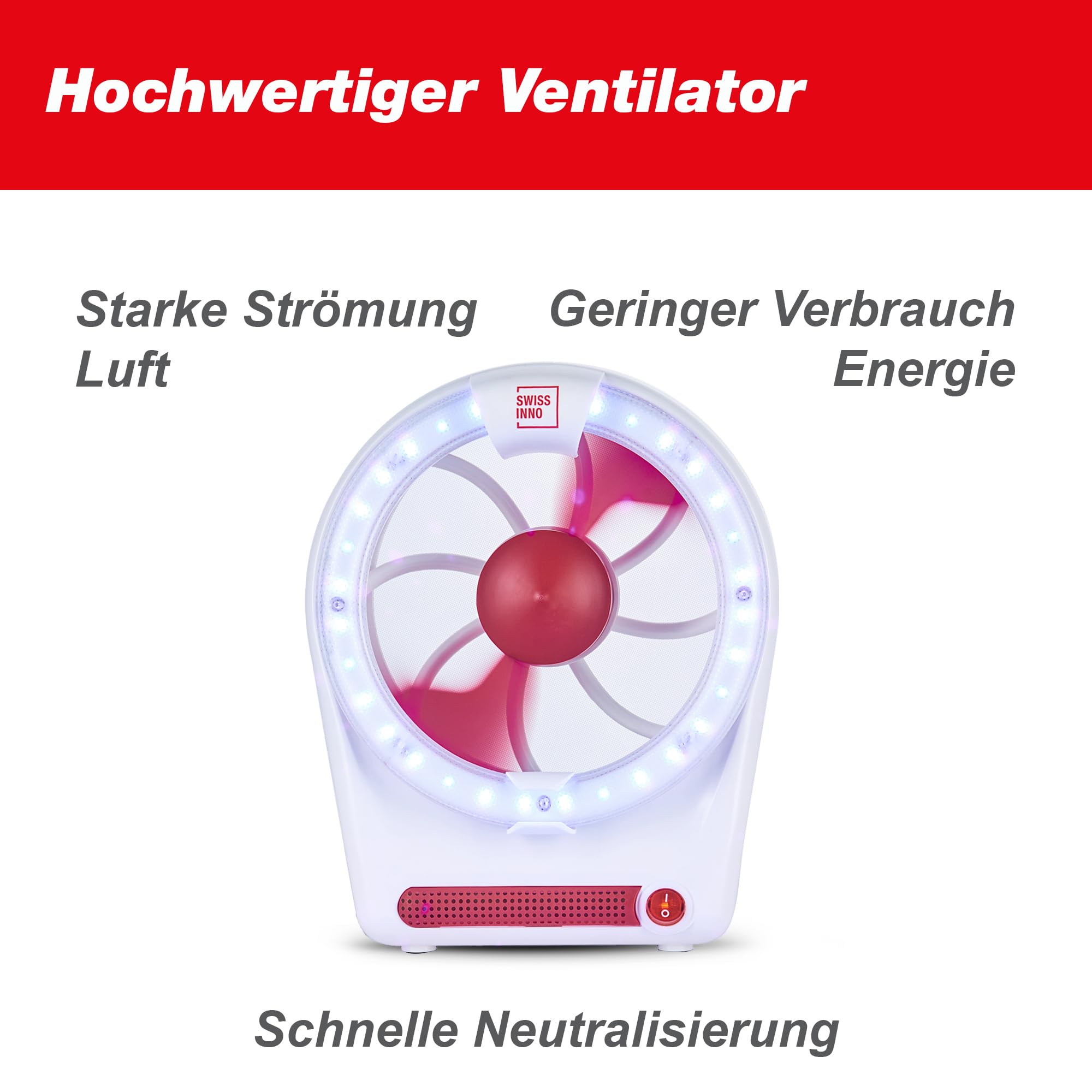 SWISSINNO Insektenvernichter - Insektenfänger 15 Watt LED - Snapy Insektenfänger - Spinnenfänger - Mückenlampe Fliegenfalle - Mückenfalle Mückenschutz - Gegen Mücken + Fliegen im Innen