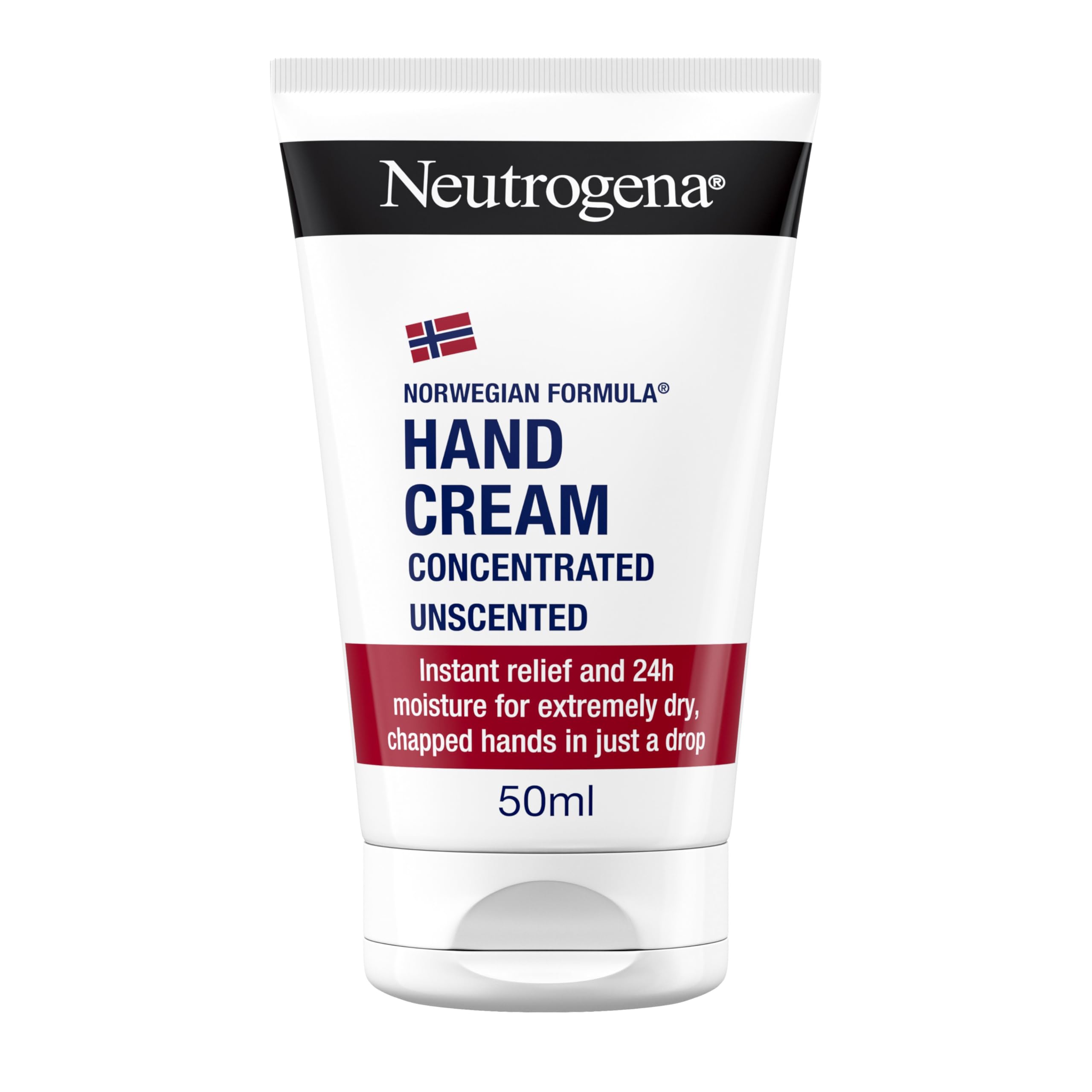 NeutrogenaNorwegian Formula Concentrated Unscented Hand Cream (1x 50ml) with Glycerin, Vitamin E for Immediate and Lasting Relief from Dry Skin and Chapped Hands