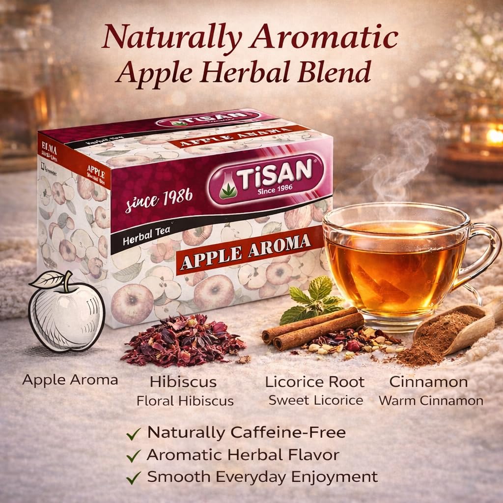 Amazon.com : Tisan Apple Tea – 40 Individually Wrapped Tea Bags