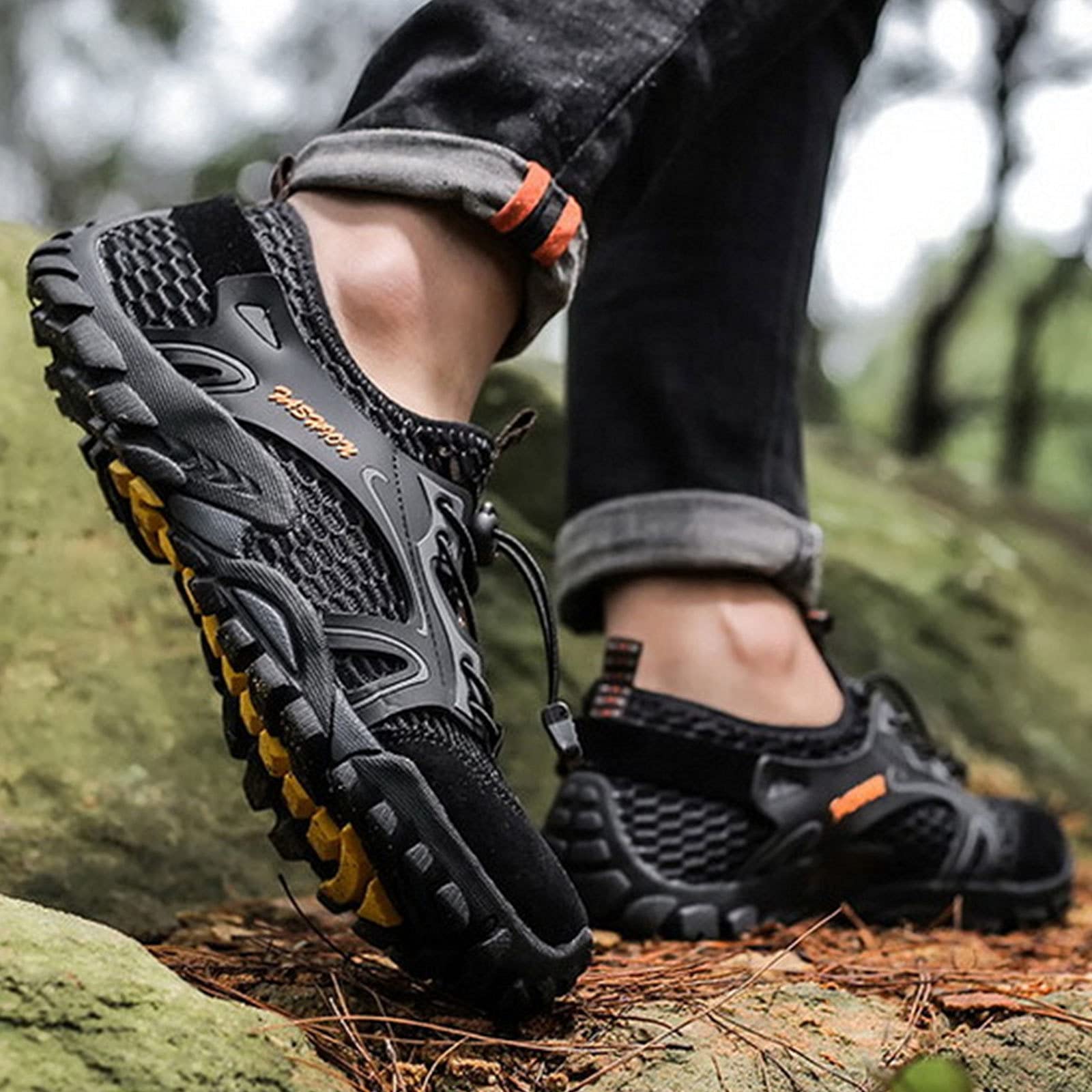 Scarpe da Ginnastica da Uomo in Mesh,Scarpe da Ciclismo Fresche e  Traspiranti Estive All'Aperto,Scarpe Professionali Antiscivolo Durevoli a  Monte Scarpe da Ginnastica Per Sport Acquatici,Black-48 : Amazon.it: Moda