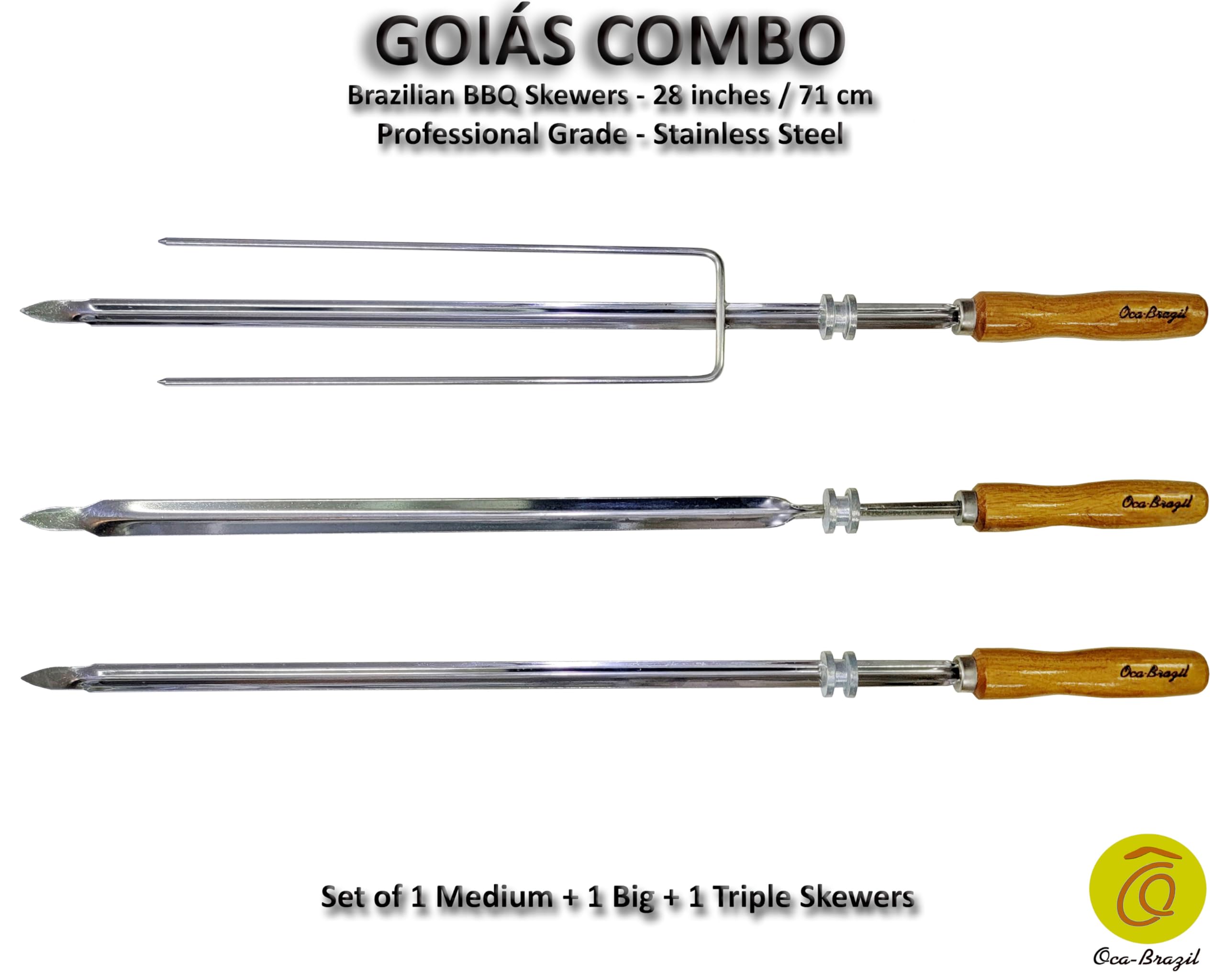 Goias Combo - Set of 3 - Brazilian Skewers for BBQ 28