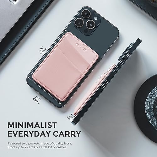 Miniatura 4 de VULKIT Cartera magnética para teléfono MagSafe, bloqueo RFID, cartera con tarjetero para iPhone serie 1615141312 y funda para teléfono con MagSafe