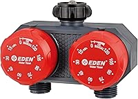 Vista 1 de Eden 25124 Temporizador de riego mecánico de 2 zonas, rojo, gris