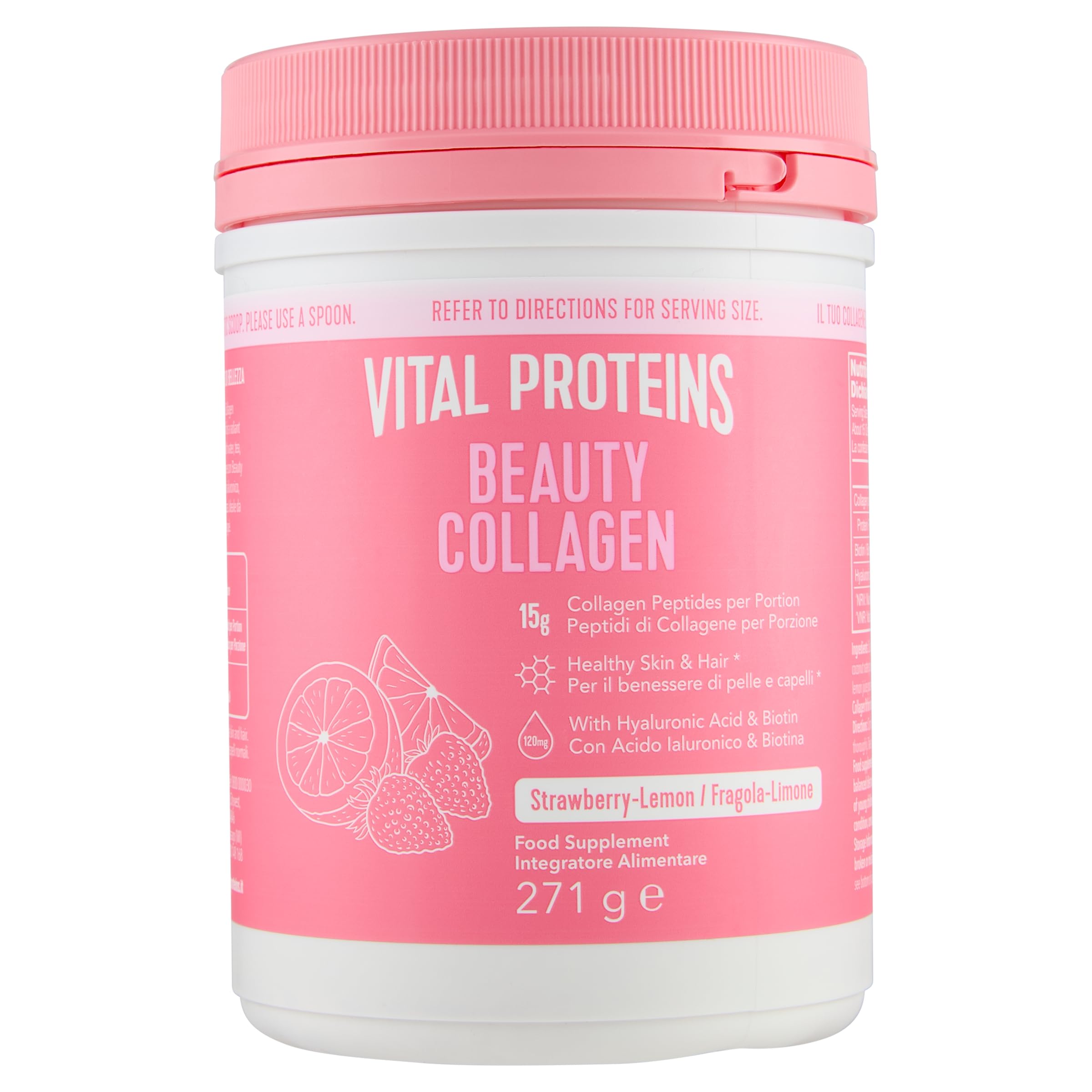 Vital Proteins Beauty Collagen Biotin Erdbeere Zitrone 271g