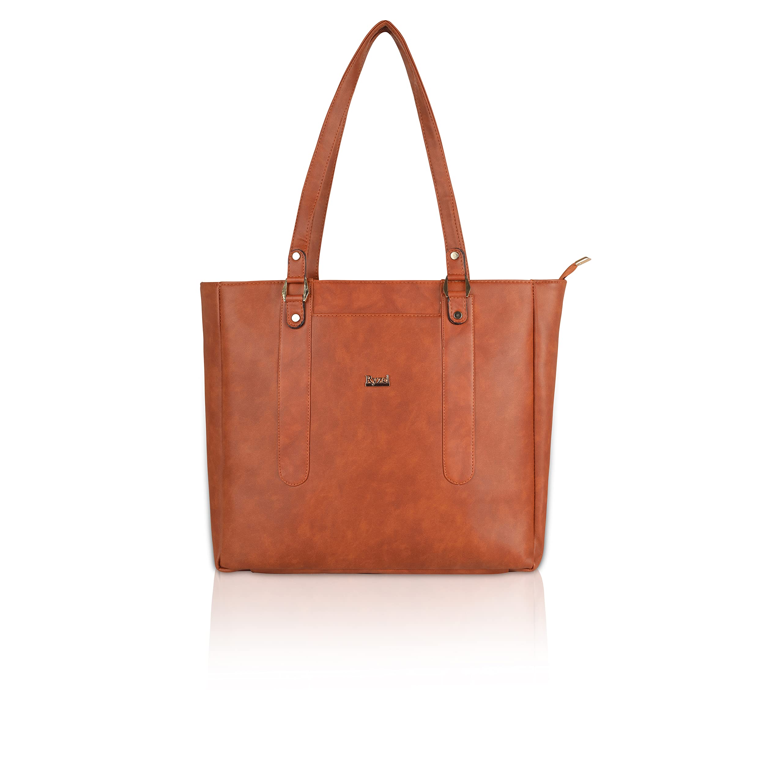 Ryzel office bags for women | ladies Laptop handbags For Travelling | Printed Handmade Leather Womens Office Bag for 15.6 inch Laptop Tote Work Bag with Large Capacity (Brown) (B0BCMXWZLW) Amazon Price History, Amazon Price Tracker