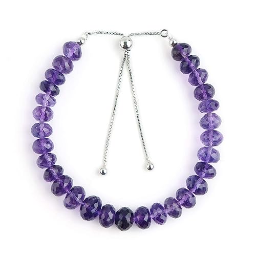 AA Genuine Tanzanite Gemstone Beads Bolo Bracelet Energy Stone December Birthstone Healing Crystals Statement Jewelry Rhodium Plated 925 Sterling