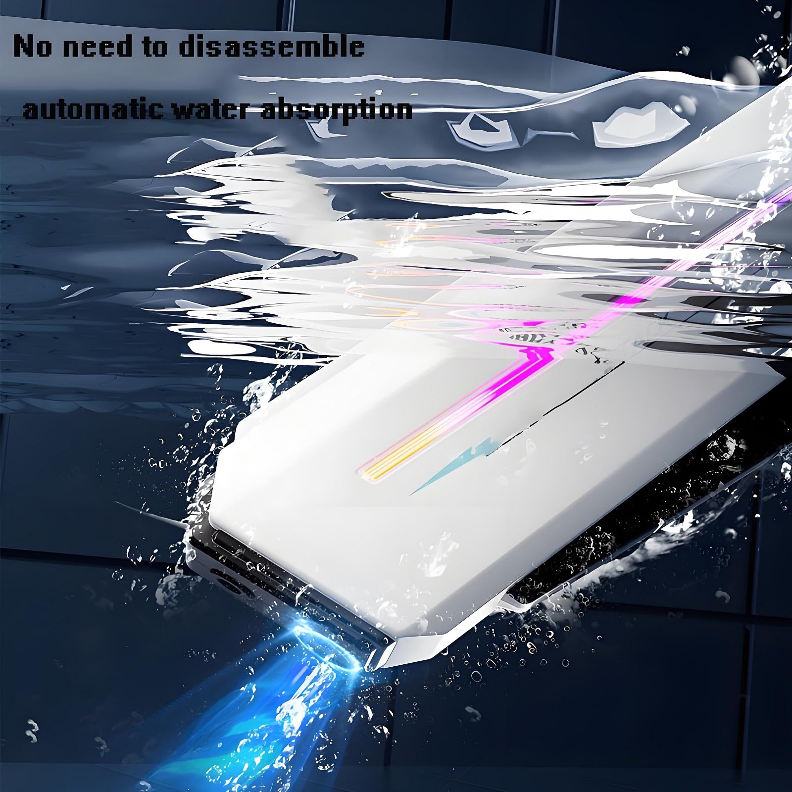 Pistolet à Eau Électrique RapidJet Pro – Recharge Automatique, 7 Effets LED, Batterie 2000 MAh