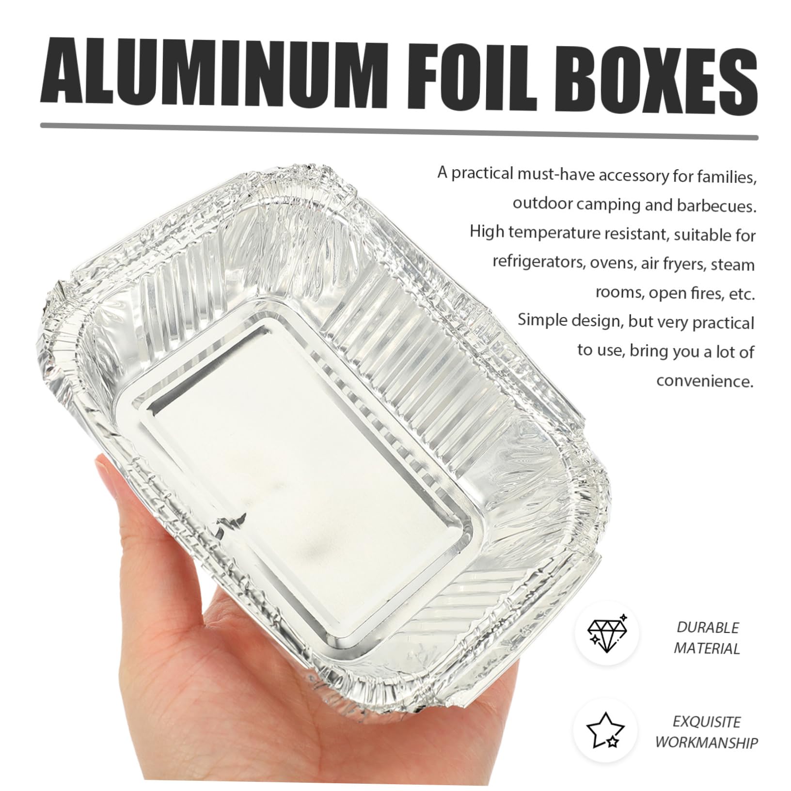 MAGICLULU 125 Pezzi Contenitori in Alluminio Argento per Alimenti, Resistenti alle Alte Temperature, Adatti a Fuoco Diretto e Cucina da Campeggio